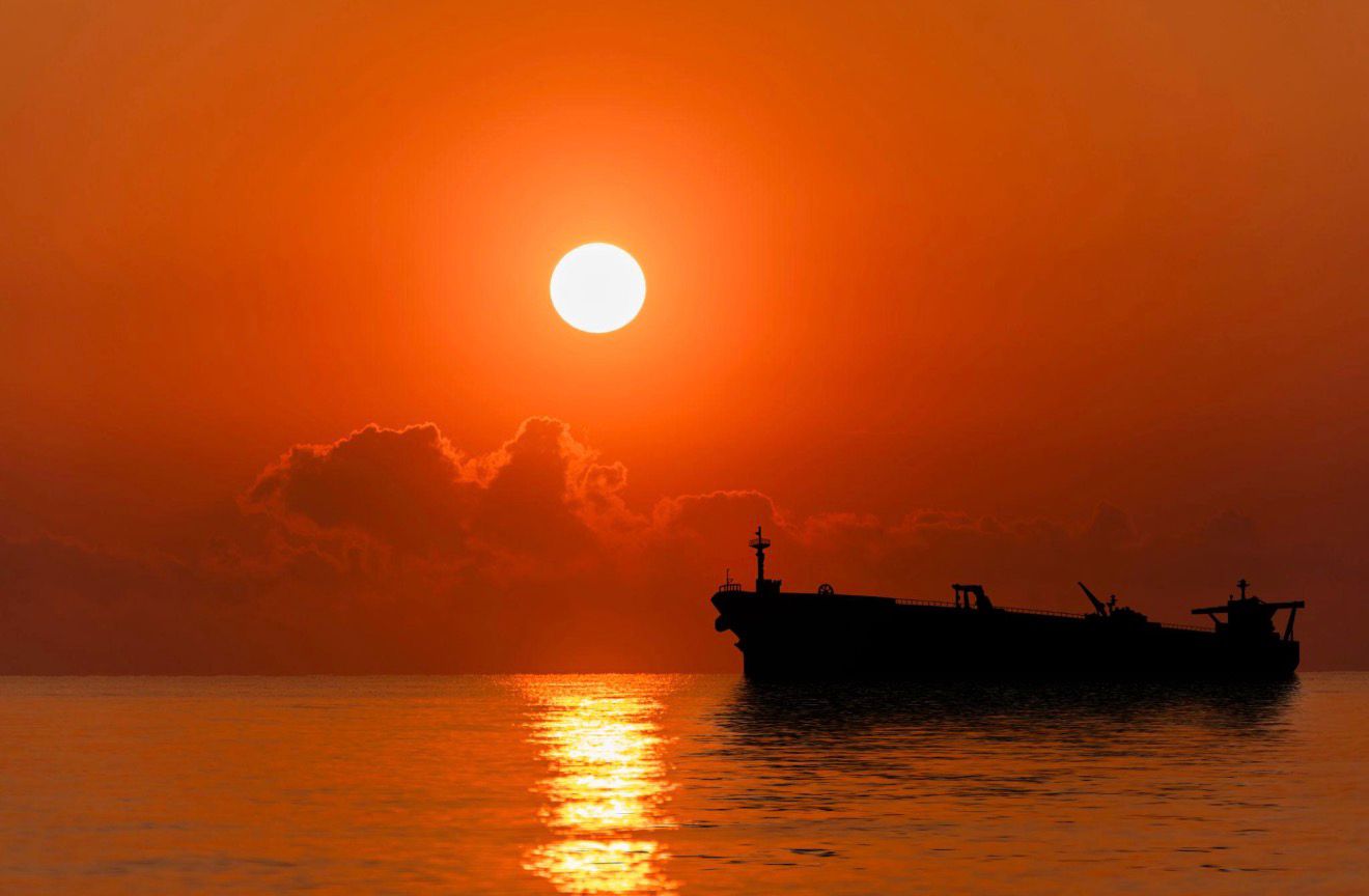 Port view during evening operations